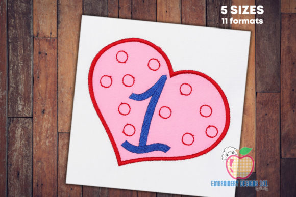 A Heart with One in It: A Charming Embroidery Design