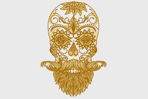 Bearded Sugar Skull Embroidery Review