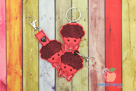 Boy Face with Bow Tie Keyfob Embroidery Review