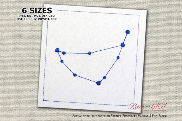 Capricorn Zodiac Sign Redwork Design Review