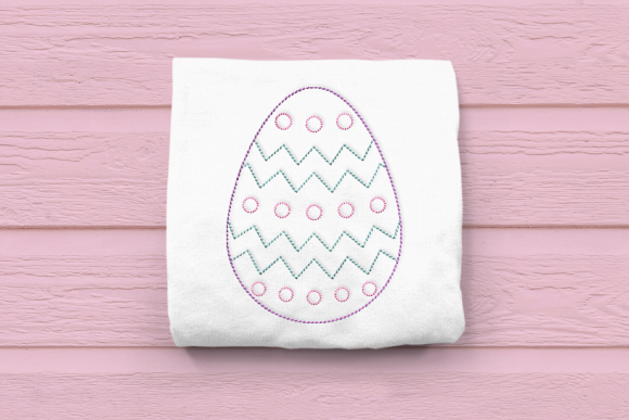 Charming Linework Patterned Easter Egg