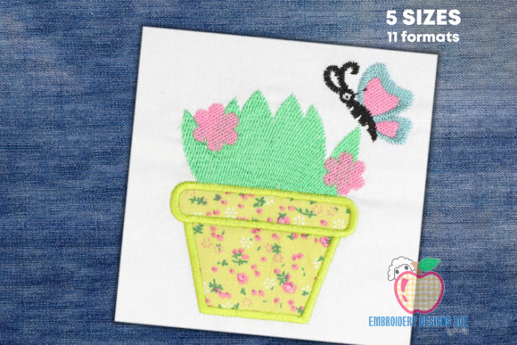 Charming Plant Pot with Butterfly Design