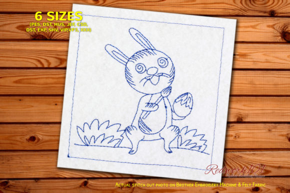 Easter Bunny Painting Egg: A Charming Design