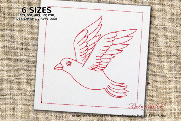 Free Flying Dove: A Versatile Embroidery Design