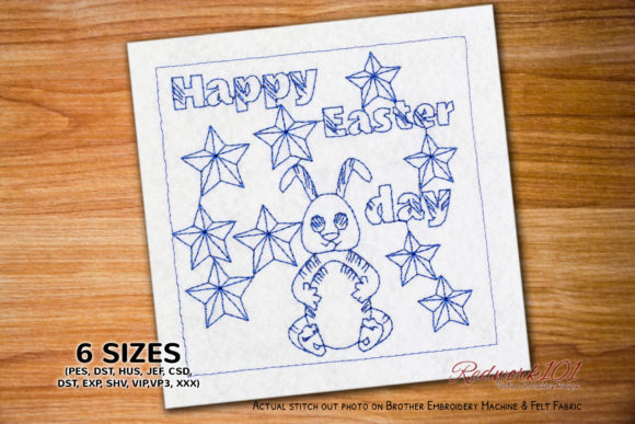Happy Easter Day: A Festive and Charming Embroidery Design