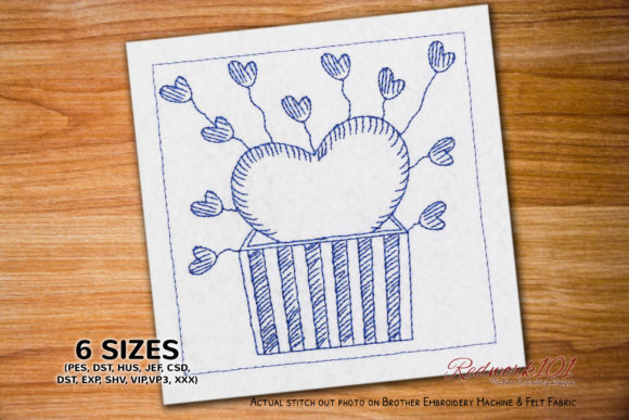 Heart in a Box Lineart Review for Seasonal Embroidery