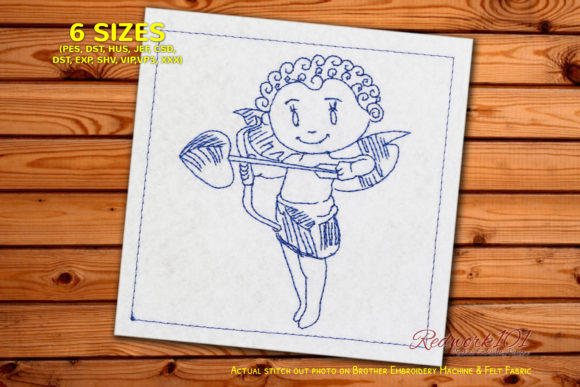 Love Angel with Arrow Lineart Design Review