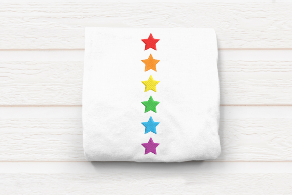 Vertical Row of Stars Embroidery Design Review
